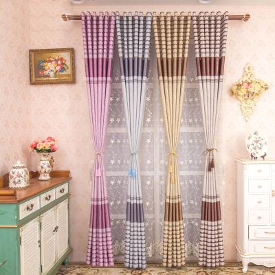 China Blackout Privacy Shade Home Curtain Factory Embossed Jacquard Cheap Blackout Window Curtains Made Ready Design for sale