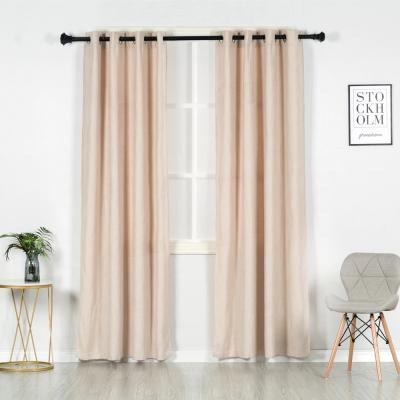 China European Blackout Curtain Blackout Fabric Luxury Linen Curtain For Living Room Drapes Panels for sale