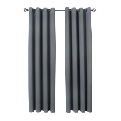 China Blackout Slate Gray Heavy Blackout Curtain Wrinkle Free Stop Light Shining Hospital Simple Designed Curtain for sale