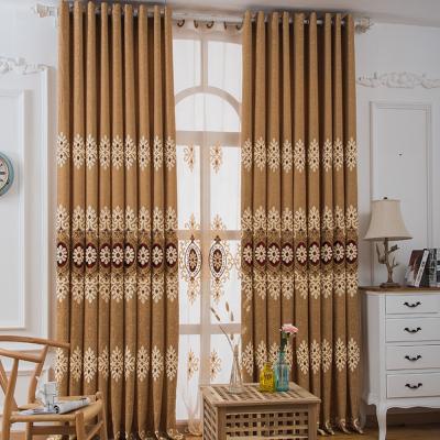 China Blackout Latest Fashion Embroidery Jacquard French Door Luxury High Ceiling Curtain for sale