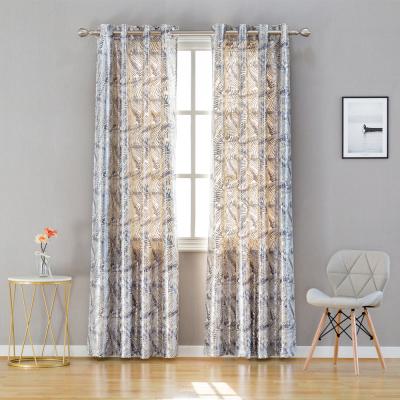 China High quality ready made aluminum printed 100% velvet curtain European latest and American style popular polyester curtain for living rooms for sale