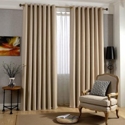 China Luxury Blackout Design Blackout Curtain Faux Cortina Linen Curtain Living Room Bedroom Curtains For Hotel Rooms for sale