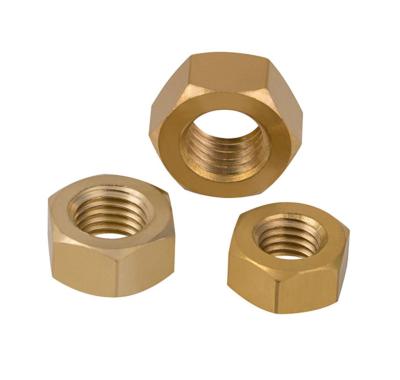 China Din934 Heavy Industry Hex Nut Copper Hex Nut Brass M1.7 M2 M2.5 M3 M4 M5 M6 M8 M10 M12 M20 M10 X 1 Nuts for sale