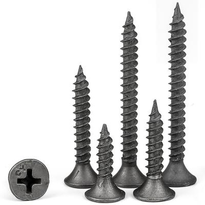 China M3.5 Flat Countersunk Head Drywall Screws Phillips Drive Black Bugle Head Plasterboard Drywall Screws for sale