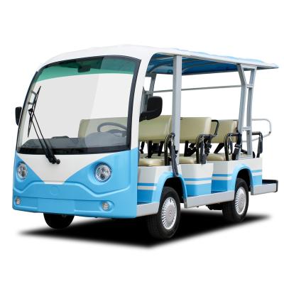 China 11 Pass L111D Small Bus Golf Battery Wholesale Passenger Electric Sightseeing Car Mini Car Open for sale