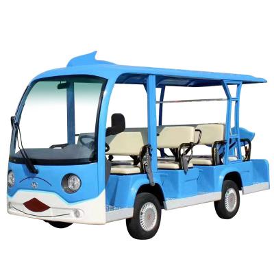 China L111d-Fb-Cute Small Passing Style 11 Fish Style Bus Golf Battery Electric Sightseeing Mini Car Open Passenger Car for sale