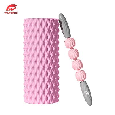 China Relax Tired Muscles 2022 Custom Hollow Back Muscle Massager Black Eva Foam Rollers Camouflage Fitness rodillo de espuma de yoga for sale