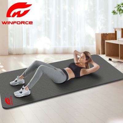 China Durable Double Side Men Custom Made Eco Friendly Yoga Mat With Logo 6mm PU EVA Foam Thick Suede Pilates Band Printed for sale