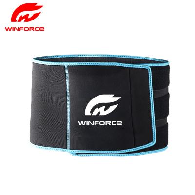 China Neoprene Body Back Support Waist Pad Wrap Band Trainer Belt Waist Trimmer Sweat Women Soft Adjustable Slim Back for sale