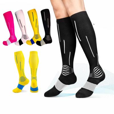 China Breathable sports long soccer socks, fitness long pressure socks, marathon running socks, compression for sale