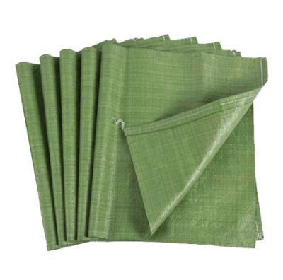 China Recyclable prevent water flooding 25kg-50kg green sandsbag pp woven bag for sale