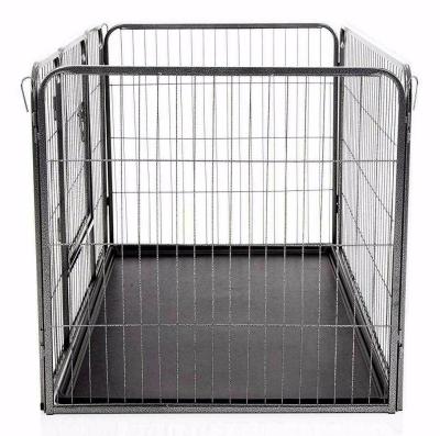 China Collapsible pet square tube pet playpen dog cage tray for sale