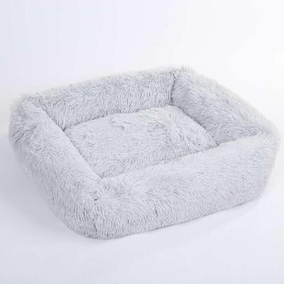 China Customized Dog Bed & Accessories Cute Faux Fur Luxury Soft Pet Bed for sale