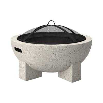 China Stored Home Depot Fire Pit MgO Materials Round Firepits For Outdoor Patio Factory Integrated Handle Fire Pit for sale