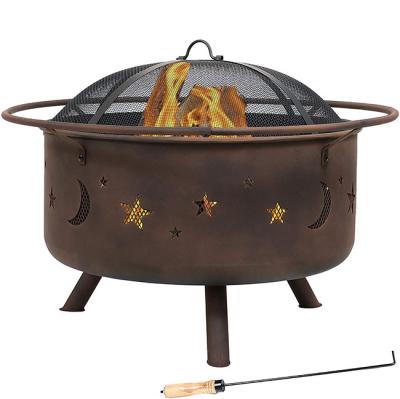 China Factory direct wholesale durable outdoor large backyard iron firewood stored fire pit for sale