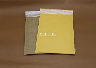 China Brown / Yellow Kraft Paper Bubble Mailers Cushioned For Mailing IC Card for sale