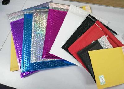 China Multicolor Shiny Shipping Bubble Mailers , Durable Padded Letter Envelopes for sale