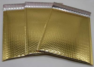 China Gold Gloss Surface Metallic Bubble Mailers 6*9  Padded Bubble Bags 2 Sealing Sides for sale