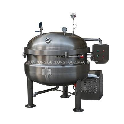 China Energy Saving GuoLong Food Processing Application Steel Vacuum Folding Restaurant Soup Boiler With Favorable Price for sale