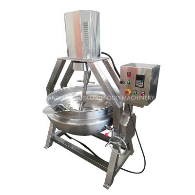 China Hot Titlting Industrial Vegetable Processing Plant Sale Steam Heating Cooker Fixed Cooking Jacket Kettle for sale