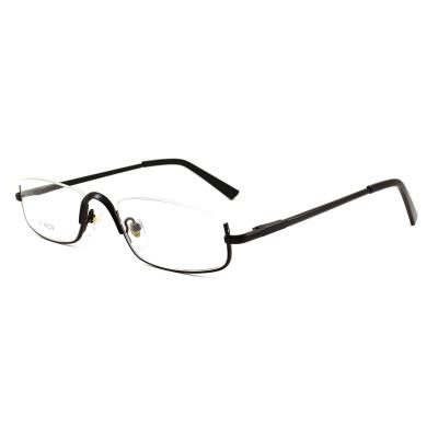 China Men's design metal half frame classic anti-blue lightweight business men square frame for sale