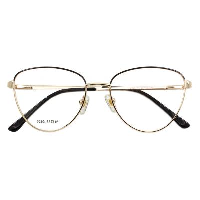 China Classic SARA Luxury Eyeglasses Frames Metal Customized Glasses Frame Classic Design Women Optical Glasses Frame for sale