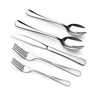 China 4X5 Knife Spoon Fork 1010 Sustainable Flat Type BPA Free Wrapped Real Metal Silverware For Party for sale