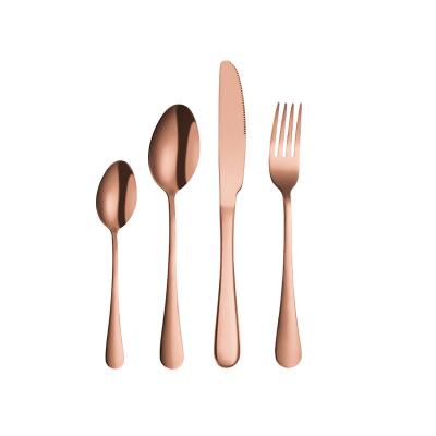 China Minimalist Viable Fancy Restaurant Knife Dinner Spoon Tea Fork 24-Piece Cutlery Stainless Steel Package for sale