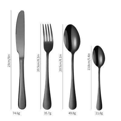 China Sustainable 24pcs Gold Cutlery Set Stainless Steel Cutlery Spoon Knife And Fork for sale