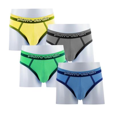 China Fashion Hotsale Custom Sexy Men's Color Antibacterial Cotton Logo Underwear Breathable Briefs for sale