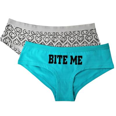 China Factory Price Antibacterial Customize Your Brand Design Cotton Womens Breathable Underwear for sale