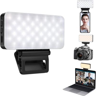 China Mini New 3000mAh For Vlog Camera Mobile Phone Led Mini Fill Light Video Light With Clip Selfie Light for sale