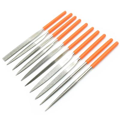 China File Set Hand Tool Stainless Steel Folder Needle Jewelry Polishing and Engraving 10 Pieces Folder Needle Hand Tool Stainless Steel for sale