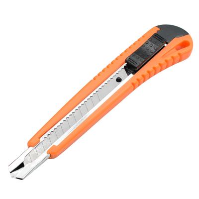 China Open Cutter 17MM DIY Tool SK5 Blade Stainless Steel Pocket Slide Free Sample Retractable Utility Knife for sale