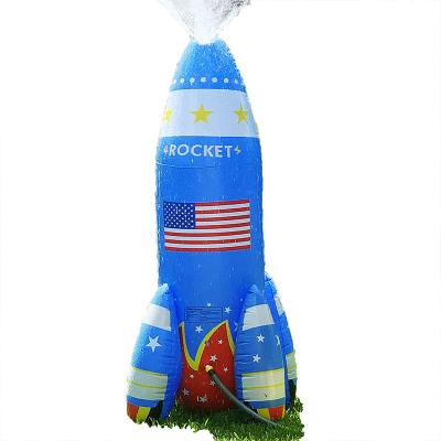 China OEM/ODM Material Children's Eco-friendly Sprinkler, 6 Feet Outdoor Games Sprinkler, Inflatable Rocket Kids Sprinkler, Used Outside The Yard, for sale