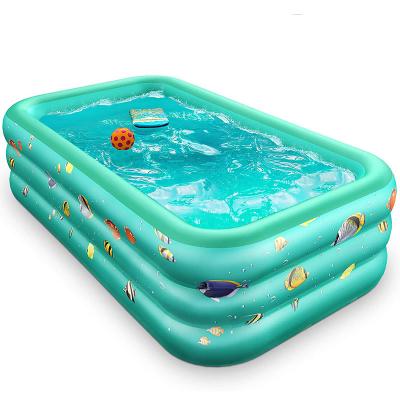 China Eco-friendly inflatable pool, large inflatable pool for kids family use, adult thick and portable swimming pool for backyard summer water parties. for sale