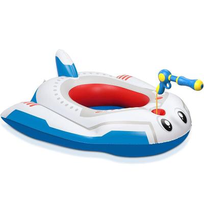 China PVC Pool Float Kids with Water Gun, Inflatable Ride-on Plane Pool Floats for Boys and Girls for 3-12 Years Old for sale