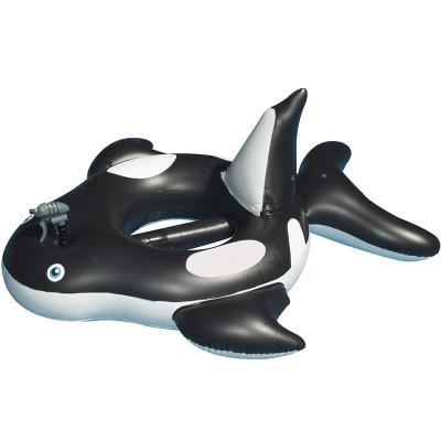 China OEM/ODM PVC Inflatable Pool Toys Cool Inflatable Killer Whale Ride Pool Float Constant Supply Of Water Guns Bring Endless Fun for sale