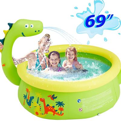 China Equipment Dinosaur Inflatable Play Swimming Center, Baby Pool Sprinklers, Summer Kids Indoor and Outdoor Water Play Center for sale