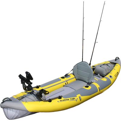 China 0.6mm PVC Water Sports Customized Durable Kayak Folding Kayak Double Inflatable Boat 2 Person PVC Kayak Angler Kayak System for sale