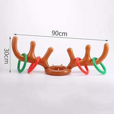 China The children are playing. Outdoor Activities Creative Inflatable PVC Antler Hat Children's Game Ring Christmas Game Props for sale