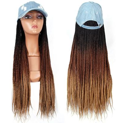 China NEWSHAIR Silky Straight Wave Box Braided Wig Cap 24