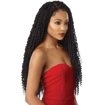 China Regular Wave Twisted Up 4x4 Braided Lace Front Wig PASSION TWIST 28 (1B) for sale