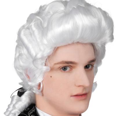 China Halloween Baroque White Baroque Wigs Yaki Party Wigs LONG MEN'S WIGS for sale