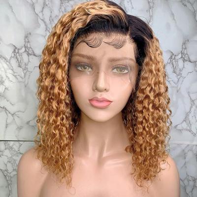 China Long Silky Straight Colored Human Hair Wigs Short Bob Curly Brazilian Remy Hair Ombre Lace Front Wigs For Black Women for sale