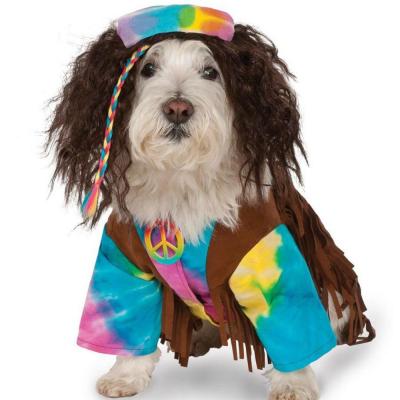 China PC0134 Viable Hippie Pet Costume Dog Costume With Wigs for sale