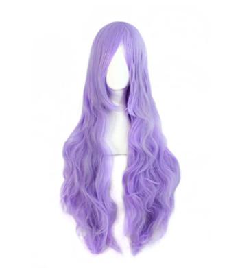 China NEW-LOOK Fashion Afro Wave Long Curly Cosplay Wig C0310 (Light Purple) for sale