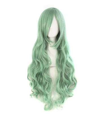 China NEW-LOOK Curly Afro Wave Hair Long Spiral Cosplay Costume Wig (Gray Green) C0307 for sale