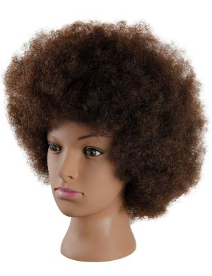 China With Arms Head African American With 100% Hair Cosmetology Afro Hair Mannequin Head For Practice Styling Braiding for sale