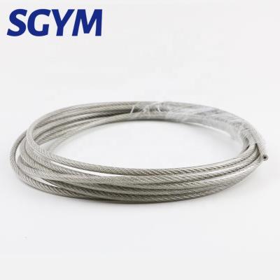 China MANUFACTURING Steel PVC Coated Wire Rope Flexible Transparent Wire Rope 7*19 Stainless Steel Clothesline Diameter 8mm for sale